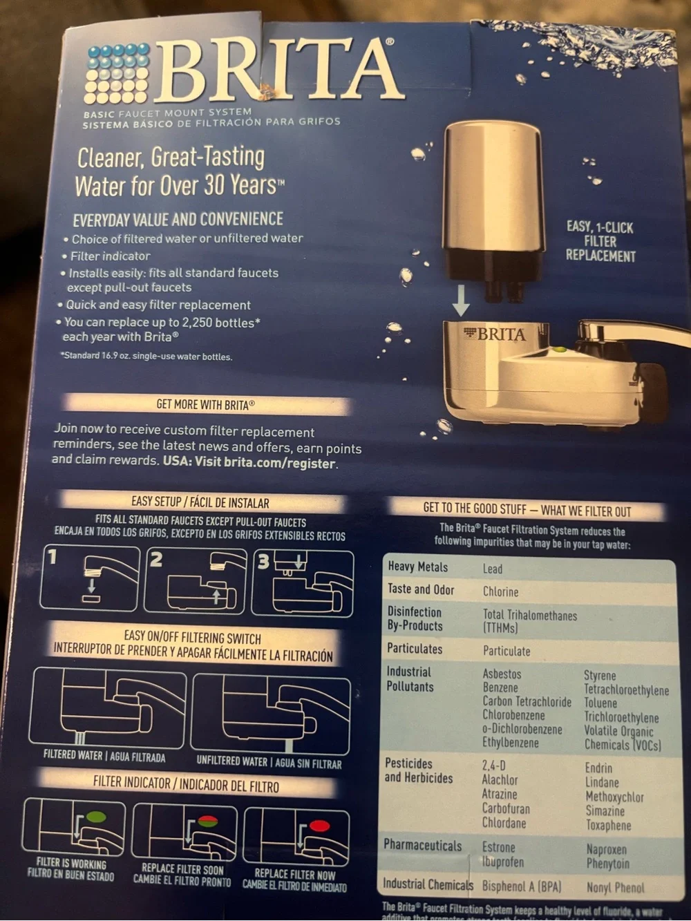 Brita Basic Faucet Mount System, Water Filter Reduces Lead And Chlorine, Chrome